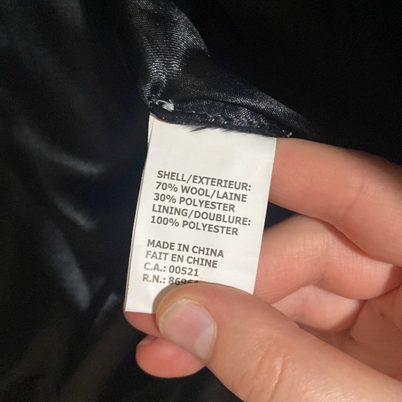 Arctic Eagle Men’s Black Overcoat Trench Fall Winter Full Zip Jacket - Size M - Picture 6 of 6